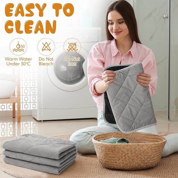 Novabright 4 Pack Self Warming Cat Bed Cat Dog Heating Pad Soft Warm Thermal Mat with Anti-Slip Bottom Dog Crate Pad for Outdoor Indoor Small Dogs Kittens(Gray,19.6 x 27.5 Inches)