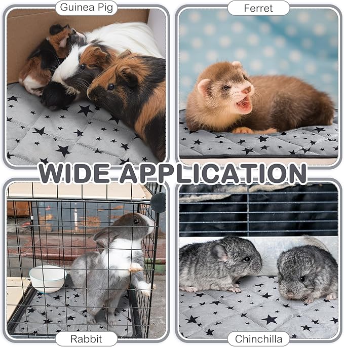 Namalu 4 Pack Self Warming Cat Bed Self Heating Cat Mat Star Pattern Soft Dog Crate Pad Thermal Pet Mat Anti Slip Kennel Dog Washable Warming Bed for Outdoor Indoor(20 x 27.5 Inch,Gray)