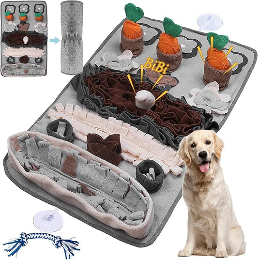 Snuffle Mat for Dogs Large Breed - 32'' X 20'' Washable Durable Sniff Mat for Slow Feeding Training, Enrichment Puzzle Toy for Mental Stimulation & Stress Relief