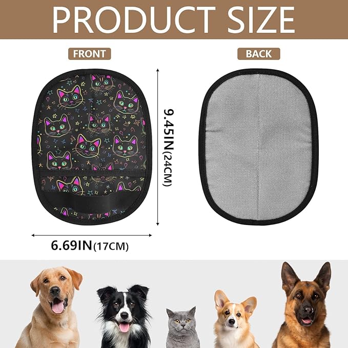 Pet Grooming Gloves Reusable Dog & Cat Hair Remover for Furniture, Car Interiors Multi-Surface Deshedding Tool for Carpets, Bedding & Home Cleaning