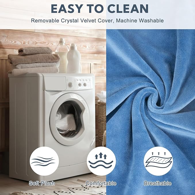 Heating Pad for Cats and Dogs Outdoor,Indoor Warming Cat Heating Pad, Waterproof，Chew Resistant Cord (Blue, 28 X 16)