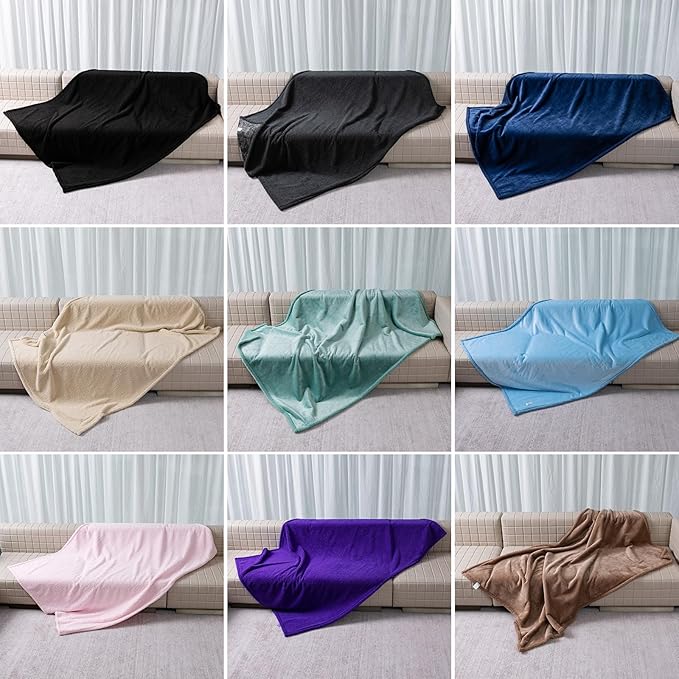 Waterproof Pet Blankets for Medium Dogs Small Cats Black Calming Pets Sherpa Blanket Fluffy Bed Sofa Couch Covers Puppy Leakproof Washable Cover for Warm-Black,M-57x40in