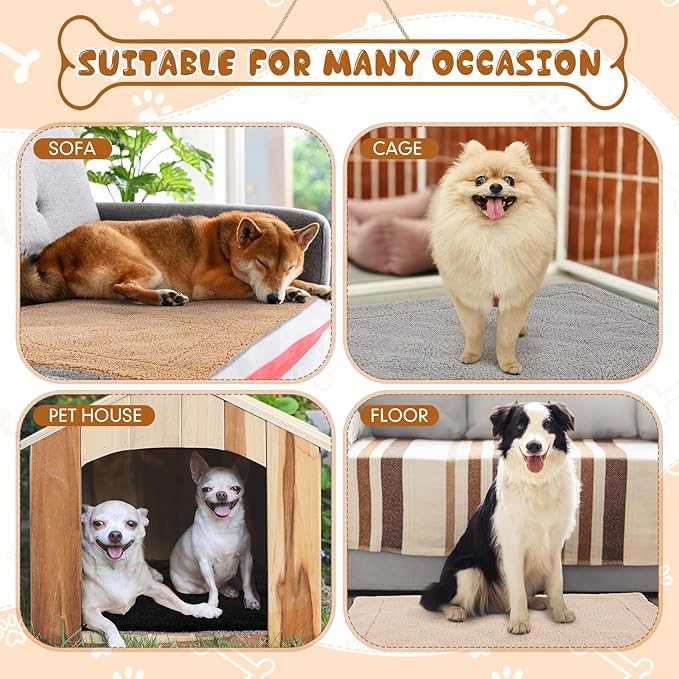 Novabright 3 Pack Self Warming Cat Bed 27x35 Inch Self Heating Dog Mat Reflects Body Heat Extra Warm Thermal Pet Pad Washable Cat Dog Bed for Outdoor Indoor Large Kittens Puppy(Black/Gray/Khaki)