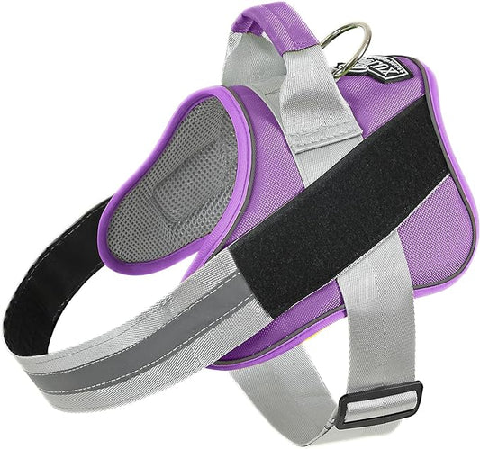 Bolux Dog Harness, No-Pull Reflective Dog Vest, Breathable Adjustable Pet Harness with Handle for Outdoor Walking - No More Pulling, Tugging or Choking (Lavender, Medium (Pack of 1))