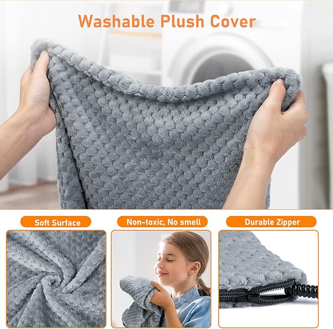 INVENHO Pet Heating Pad, Waterproof Adjustable Temperature Dog Cat Heating Pad with Timer, Indoor Pet Heated Pad for Cats Dogs Electric Pads for Dogs Cats, Pet Heated Pad (L: 35" x 24")