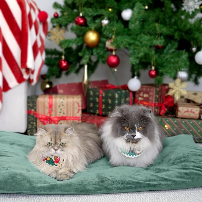 Outdoor Heated Dog Bed, Soft Pet Heating Pad with Steel-Wrapped Cord, Outside Pet Warmer for Feral Cats and Dogs, 35.4" x 23.6", 80 Watts