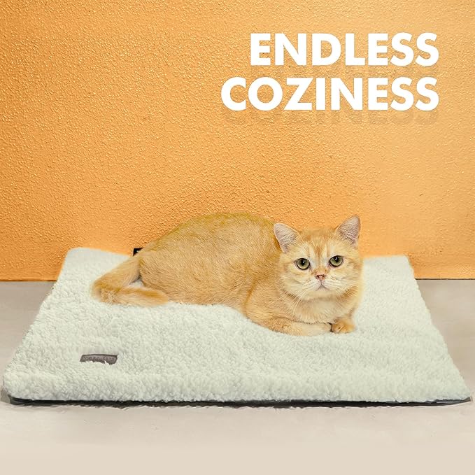 Self Warming Cat Bed Self Heating Cat Dog Mat 29.1 x 18.9 inch Extra Warm Thermal Pet Pad for Indoor Outdoor Pets with Removable Cover Non-Slip Bottom Washable Non Electric