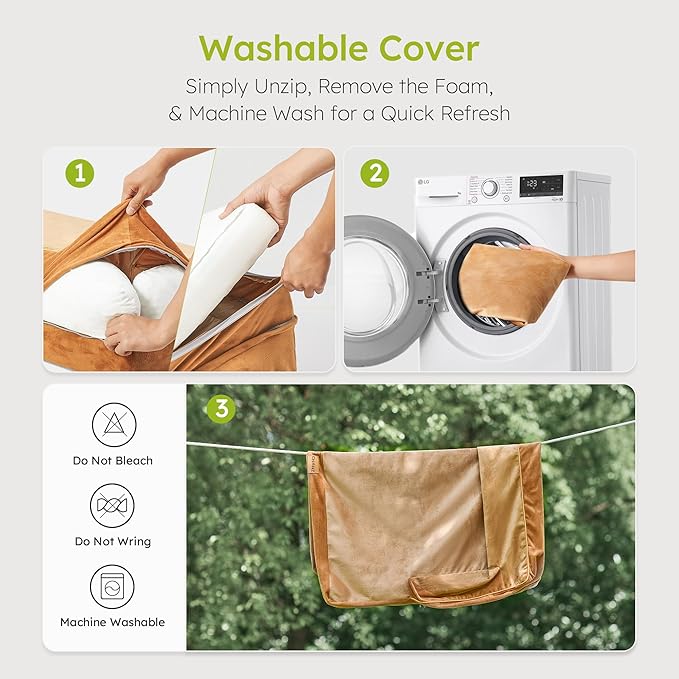 XL Orthopedic Dog Bed, Extra Large Dog Bed, Dual-Sided Pet Cooling Beds with Memory Foam Washable Cover Nonslip Bottom, Waterproof XLarge Pet Couch Beds with Bolsters, Brown