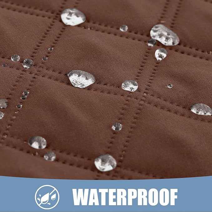 Smiry Waterproof Dog Bed Cover Pet Blanket, Soft Washable Dog Blanket for Furniture Bed Couch Sofa Reversible, Checkered (52"x82", Brown/Chocolate)