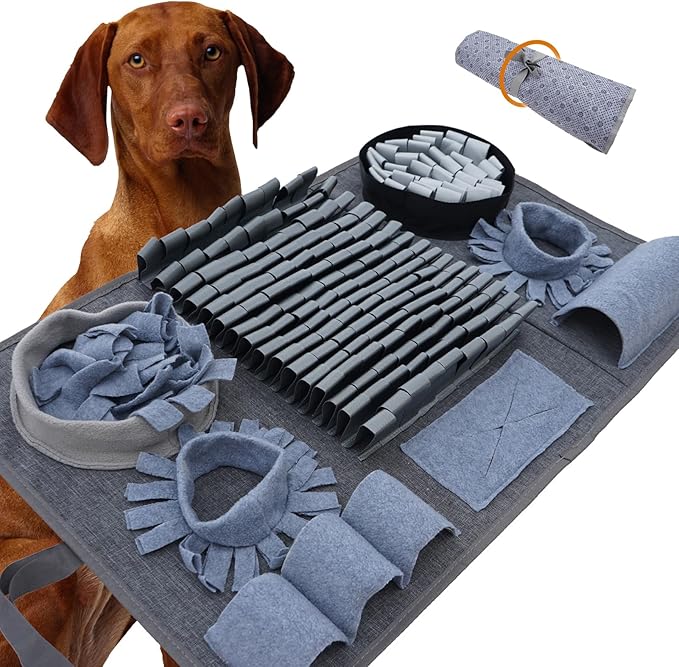 Dog Sniffing Mat, Interactive Dog Puzzle Toy, Stress Relief, Enriches Feeding Games The Sniffing mat Helps Slow Down Eating Speed and Keeps Dogs Busy