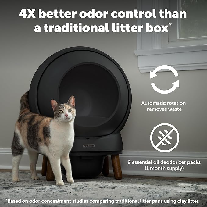 PetSafe ScoopFree SmartSpin Self-Cleaning Litter Box Bundle - Smart Cat Litter Box - Automatic Waste Collection - Odor Control - Complete Litter Kit - Multi-Cat Households
