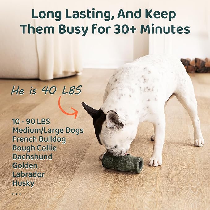 2 Pack Interactive Dog Toys for Aggressive Chewers, Long-Lasting Frozen Dogs Treat Holder to Keep Them Busy, Indestructible Dog Enrichment Toys - Reduce Anxiety, Safe for Large/Medium Breed