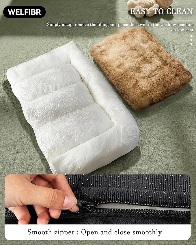 48" Dog Couch Bed for Large Dogs, Orthopedic Dog Sofa with Thick Supportive Foam, Washable Removable Cover, Furniture-Style Pet Bed for Living Room