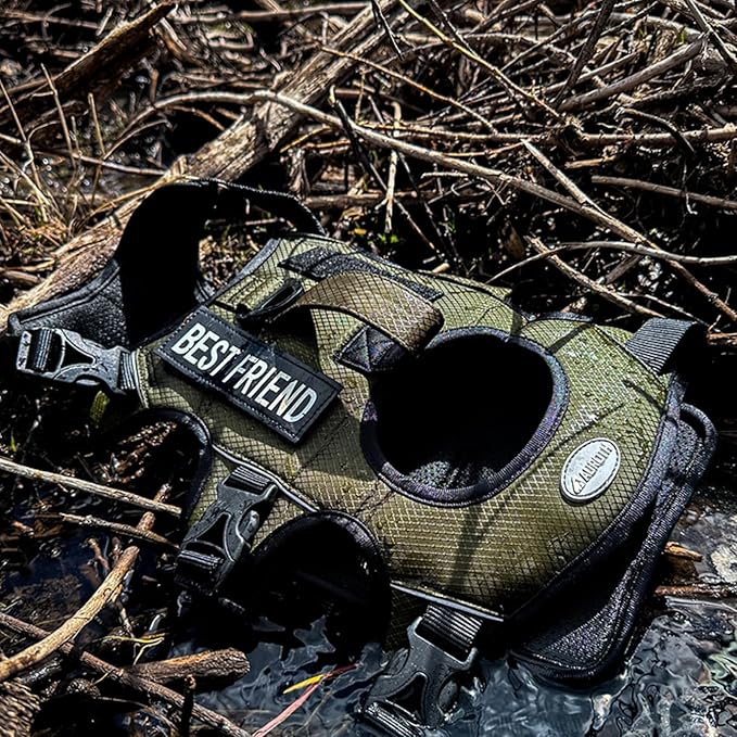 AUROTH Escape Proof Dog Harness - Soft Padded Reflective Adjustable Vest with Lift Handle - Medium Size