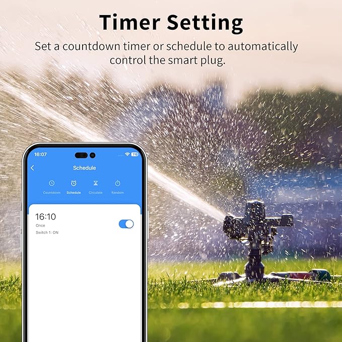 WiFi Dimmer Plug Outdoor Smart Outlet Compatible with Alexa and Google Assistant, IP65 Waterproof for Dimmable String Lights, No Hub Required, Max Power 400W, ETL and FCC listed(MP22WD)