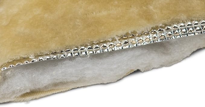 Furhaven ThermaNAP Self-Warming Cat Bed for Indoor Cats & Large/Medium Dogs, Washable & Reflects Body Heat - Quilted Faux Fur Reflective Bed Mat - Gray, Large