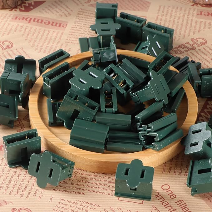 Female Vampire Plug - 25PCS SPT-2 Green Electric Plugs for Christmas Light Strings & Lamps and DIY Projects
