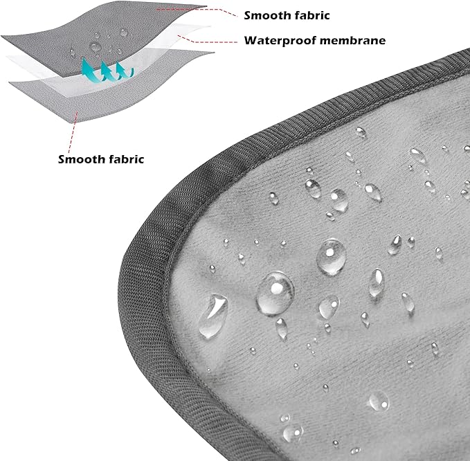 Catalonia Waterproof Blanket for Bed, Reversible Fleece Couch Sofa Furniture Protector, Leak Proof Dog Blankets, Grey