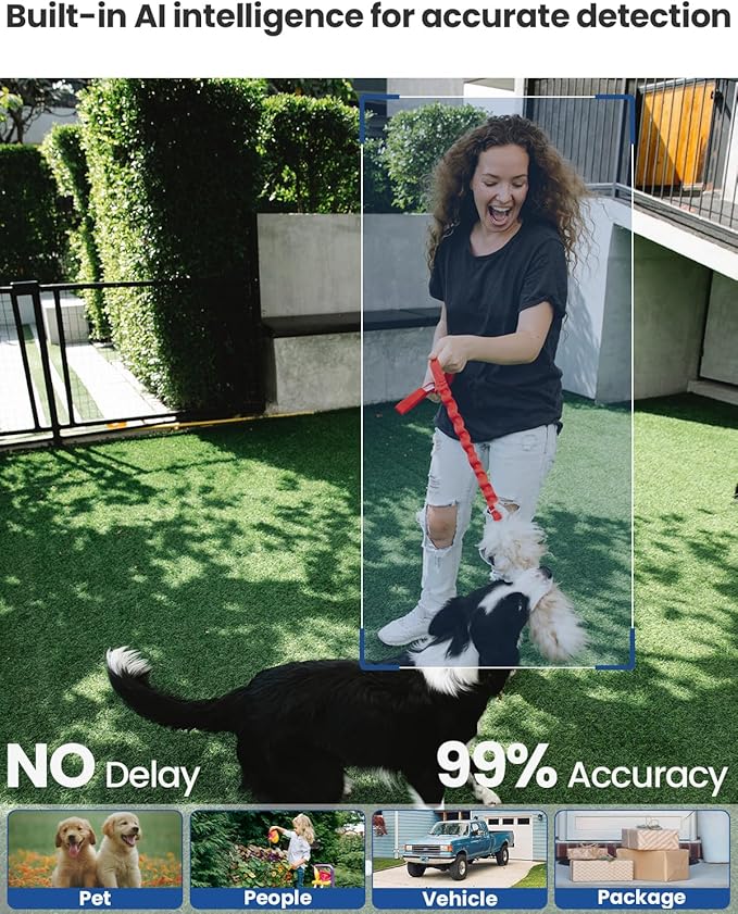 MUBVIEW Security Cameras Wireless Outdoor - 2 Pack Outdoor Camera Wireless 2K Battery Powered Security Camera Outdoor & Indoor, WiFi Home Camera with Spotlight/Siren/AI Motion Detection/2-Way Talk