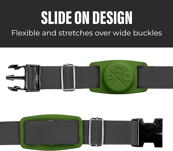 Pup Culture AirTag Dog Collar | Durable & Protective Dog AirTag Holder - Track Your Pet Using Apple AirTag Technology - Dog Collar AirTag Holder -for Dogs and Cats