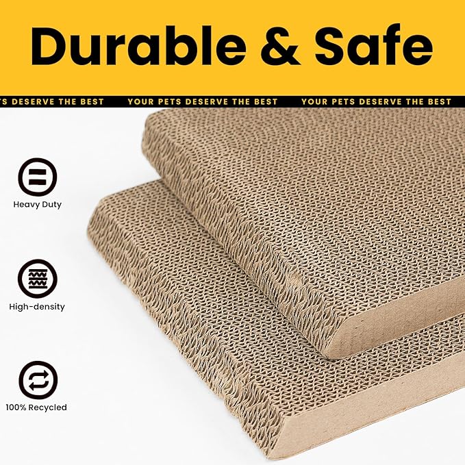 A-Frame Cat Scratching Board, Recycled Cardboard & Wood Frame, Dual-Sided Vertical Horizontal Cat Scratcher for Indoor Kittens, Xmas, Multiple Kitten Scratch Pads, Small