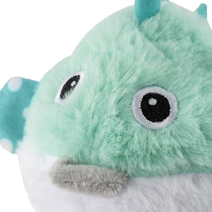 Flourish Pets 2 in 1 Multi-Layer Chew Toy for Active Dogs | Non-Toxic BPA Free Double Stitched Soft Fabric Exterior Dog Toys | Long-Lasting Dog Plush Toys - Puffer 3.5"