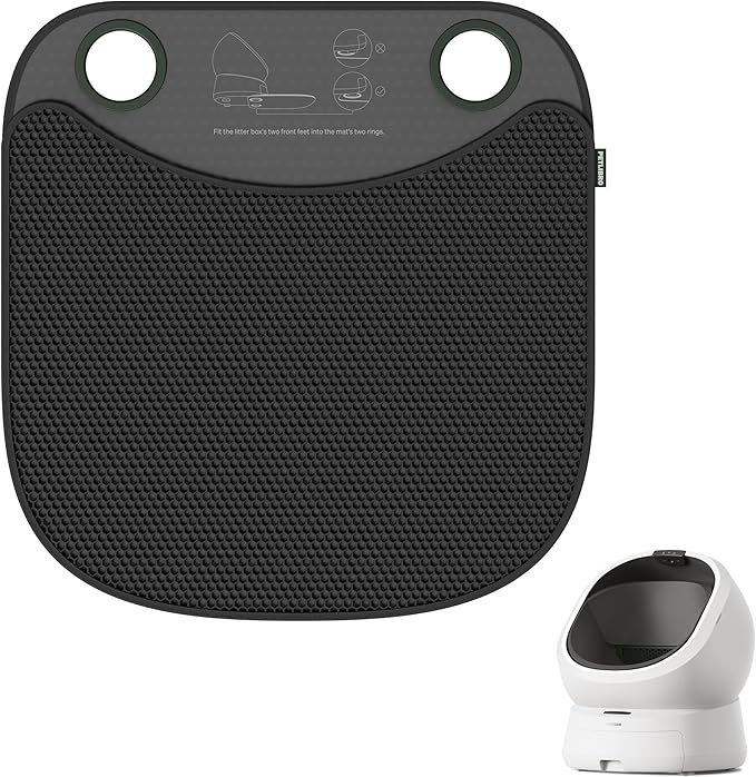 PETLIBRO Cat Litter Mat, 25.6'' x 26.7'' Large Litter Mat, Leak-Proof & Anti-Slip, Durable Litter Trapping Mat, Easy to Clean