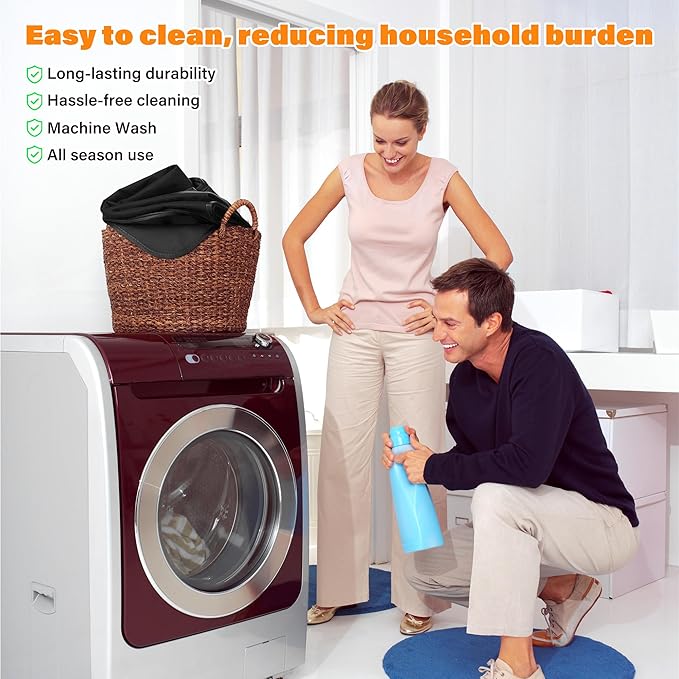 Catalonia Waterproof Blanket for Bed, Reversible Fleece Couch Sofa Furniture Protector, Leak Proof Dog Blankets, Black