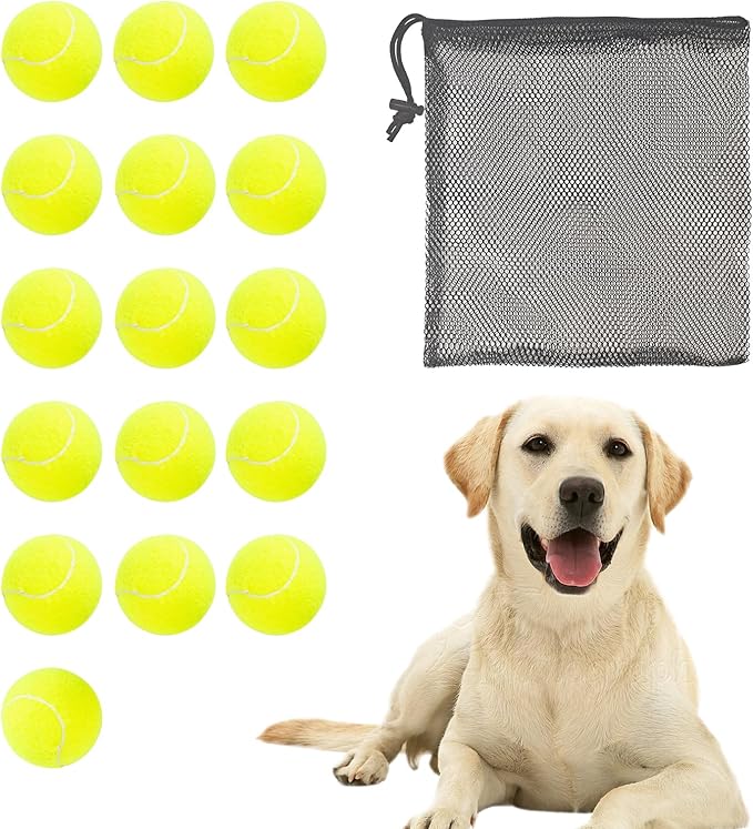 BESTHLS Pet Ball for Dog Small 2inch Pet Toy Tennis Balls for Pet Puppy Tiny Small Dogs Fetching Exercise & Training (16 Pack)