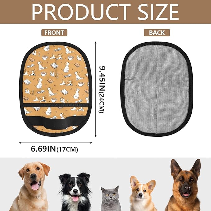 Pet Grooming Gloves Reusable Dog & Cat Hair Remover for Furniture, Car Interiors Multi-Surface Deshedding Tool for Carpets, Bedding & Home Cleaning