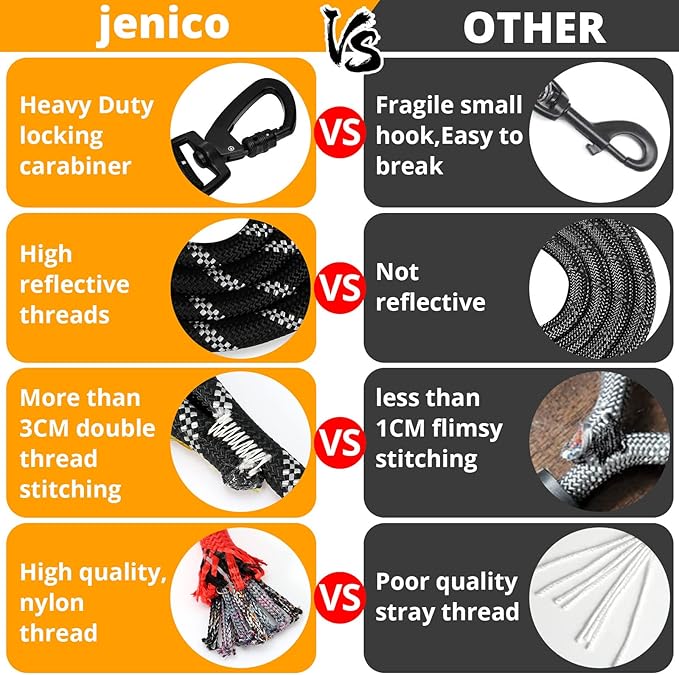 Rope Dog Leash 4 FT: Heavy Duty Leashes with Swivel Lockable Hook Reflective Threads Bungee and Padded Handle - Dog Lead for Large Small Medium Dogs Outside Walking Hiking Green