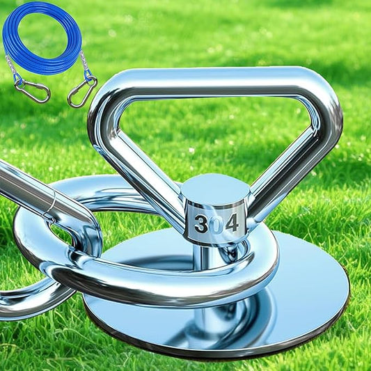 Dog Tie Out Cable and Stake,360° Swivel Dog Run Anchor -with 25FT Heavy Duty Cable,Dog Runner for Yard- for Large Dogs up to150 lbs-Dog Stake for Yard Outdoor Camping