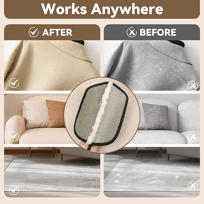 Washable Reusable Pet Hair Remover Glove for Dog & Cat Hair – Electrostatic Fur Removal Tool for Laundry, Clothes, Sofa, Carpet & Car Seats – Easy Clean Lint Remover for Pet Owners