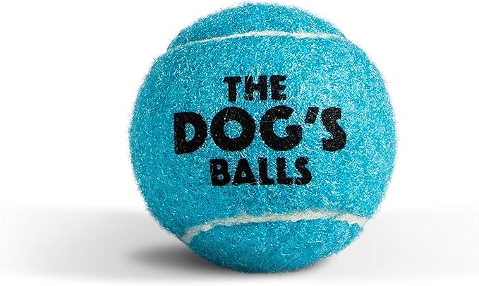 The Little Dog's Balls, Dog Tennis Balls, Blue 6-Pack, Strong Toy for Agility Training, Puppy Training, Play, Exercise & Fetch, 1.9 Inches Diameter