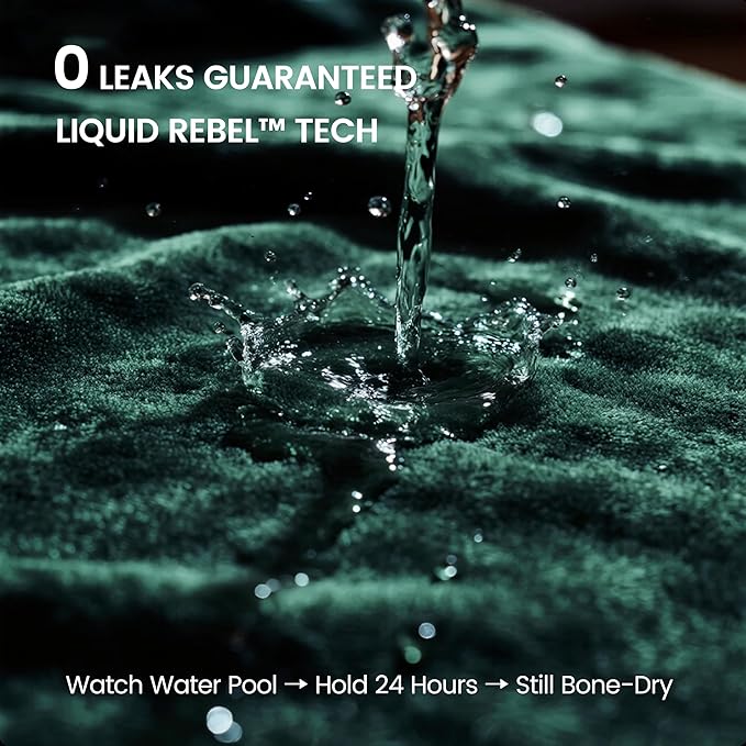 gogobunny Waterproof Bed Blanket, Reversible Sherpa Fleece Throw Blanket for Dog Puppy Cat, Furniture Cover Protects Bed Couch Sofa from Liquid Pee and Pet Fur (Forest Green, 90x90 inches)