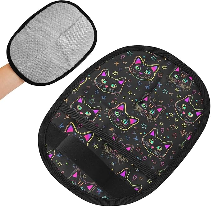 Pet Grooming Gloves Reusable Dog & Cat Hair Remover for Furniture, Car Interiors Multi-Surface Deshedding Tool for Carpets, Bedding & Home Cleaning