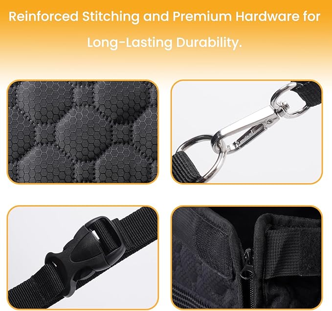 XL Large Dog Car Seat Cover with Dog Bed Mat for Back Seat Half - Single Seat Travel Hammock Extender, Waterproof Hard Bottom for Medium & Large Dogs, Car SUV Truck Vehicle