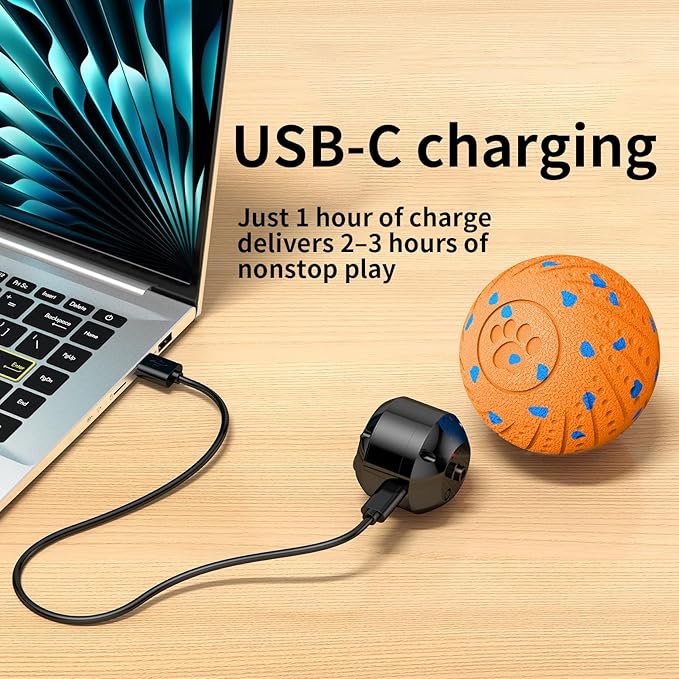 Smart Interactive Dog Toys, Activated Moving, Bouncing, Rotating Ball for Medium/Large Dogs, 2025 E-TPU Material, Motion-Activated Dog Ball to Keep Them Busy, IP54 Waterproof, Christmas Dog Gift