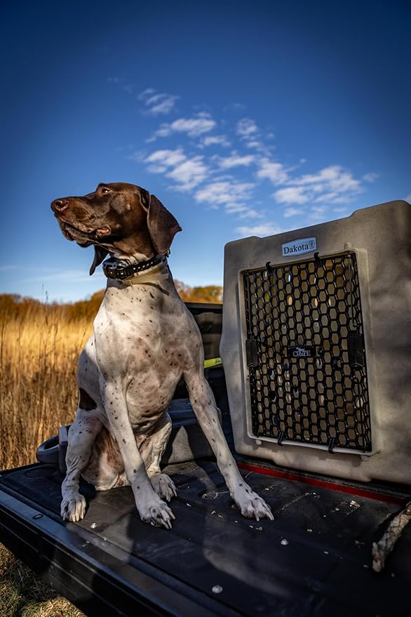 Dakota 283 Canine Rough and Tough Economy Dog Crate w/ Removable Two-Way Door - Heavy Duty Outdoor Kennel for Large Breed Dogs (Sandstone, Large)