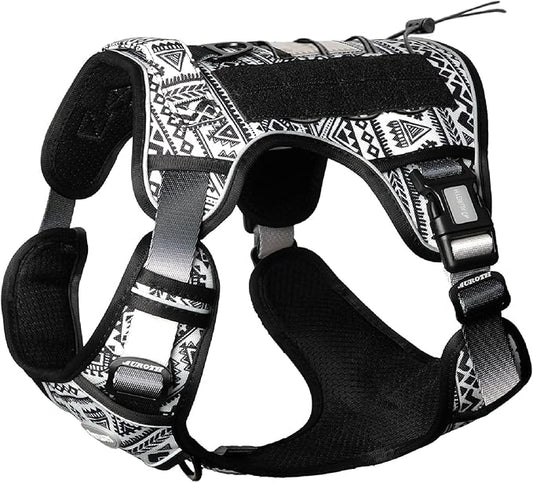 AUROTH Tactical Dog Harness for Large Dogs No Pull Adjustable Pet Harness Reflective K13 Working Training Easy Control Pet Vest Military Service Dog Harnesses