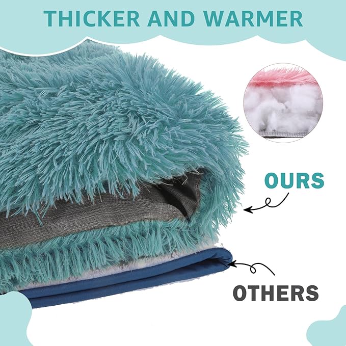 SCENEREAL Self Warming Cat Bed, Heated Cat Bed Mat for Cats Small Dogs, 2 in 1 Soft Plush, Washable Pet Pad for Indoor Outdoor Kitten Puppy, Navy Blue 20x24