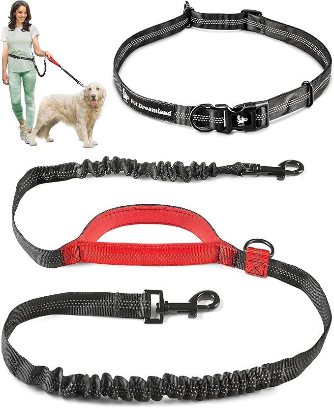 Exquisite Hands-Free Leash for Large Dogs: Ultimate Comfort & Freedom for Running, Walking, Hiking. Premium Quality, Durable & Versatile Waist Dog Leash Belt. Your Dog Will Love It