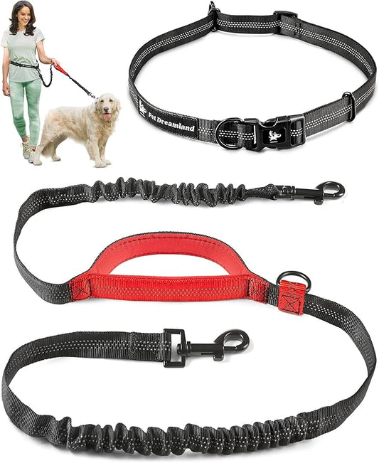 Exquisite Hands-Free Leash for Large Dogs: Ultimate Comfort & Freedom for Running, Walking, Hiking. Premium Quality, Durable & Versatile Waist Dog Leash Belt. Your Dog Will Love It