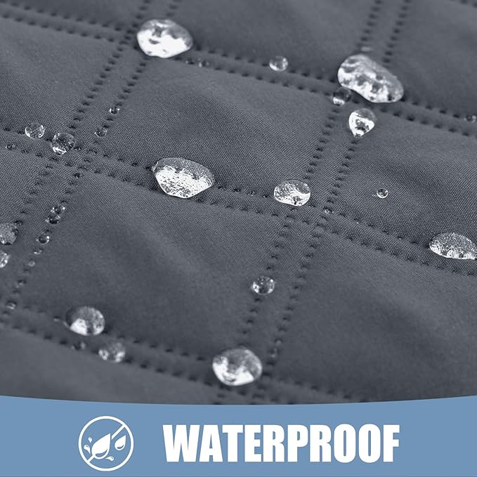 Smiry Waterproof Dog Bed Cover Pet Blanket, Soft Washable Dog Blanket for Furniture Bed Couch Sofa Reversible, Checkered (30"x53", Dark Grey/Black)