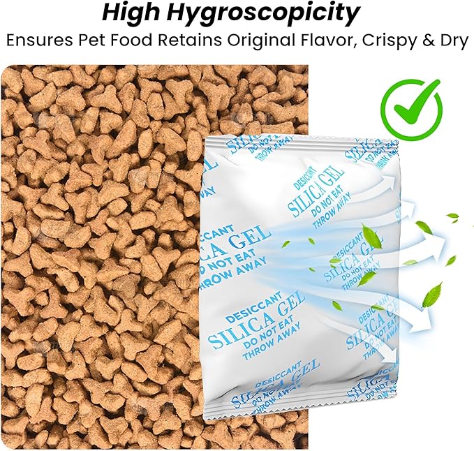 Pet Food Desiccant Bag, Replaced Desiccant for Automatic Cat dog Feeders, Keep Cat Food Dog Dry and Fresh- 6 Packs