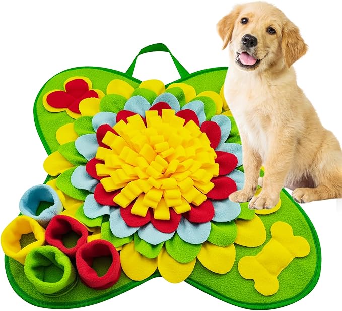 Snuffle Mat for Dogs Pet Treats Feeding for Small Medium Breed Dogs Non-Slip Interactive Dog Puzzle Toys Encourages Natural Foraging Skills