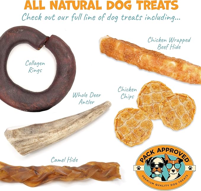 Beef Shin Bones for Dogs - Liver Coated Long Lasting Dog Chews for Aggressive Chewers - Rawhide-Free Big Bones for Large Dogs - Healthy Large Dog Bone (1 Pack)