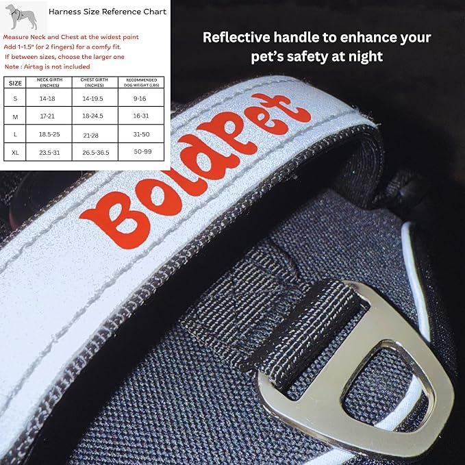 Dog Harness with Airtag Holder and Leash Set-Premium Oxford Breathable Material- Durable Reflective Airtag Dog Harness and Leash Set for Small, Medium, Large and X Large Dogs