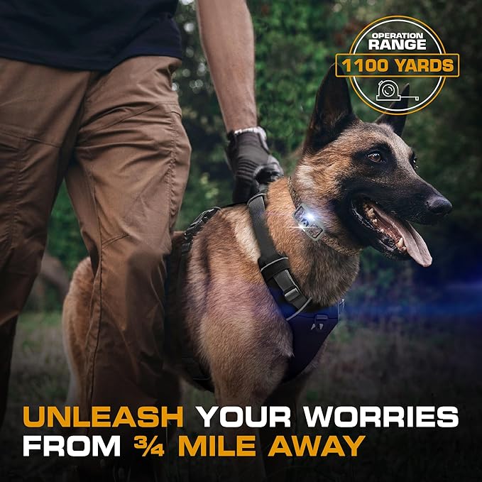 INVIROX Dog Shock Collar [Ultra K9] 124 Training Levels, 4 Powerful Modes with Night-Light and ¾ Mile Range 100% Safe Dog Training Collar for Large Dogs IP67 Waterproof (X2 Camouflage)