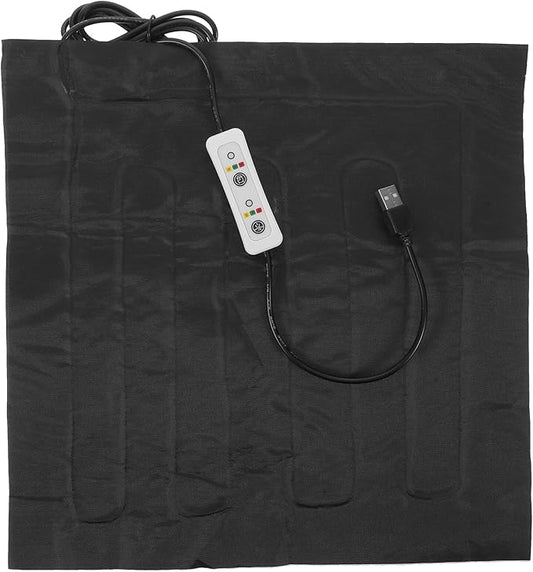 DOITOOL Electric Heating Pad for Pets USB Powered Cat Heated Cushion with Timer Function Dog Warmer Pad for Indoor Beds Adjustable Temperature Pet Heating Mat